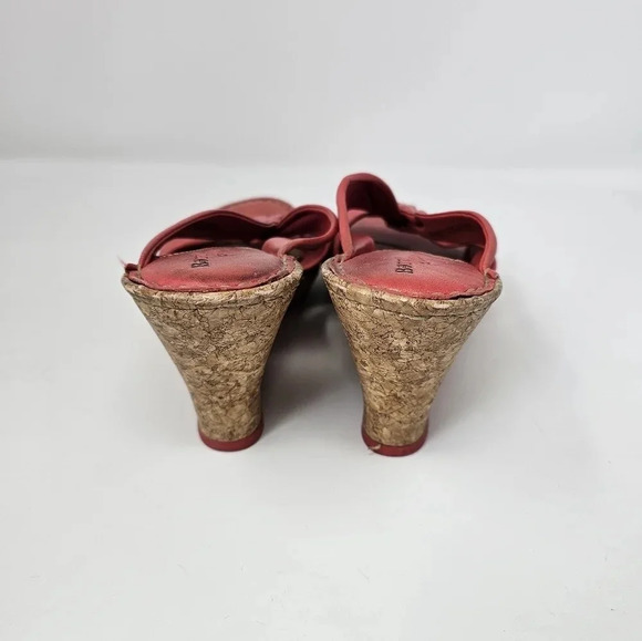 Born Drilles Monte Carlo Leather Wedges Sandals Women's Shoe Size. 9 M Pink - Picture 6 of 7